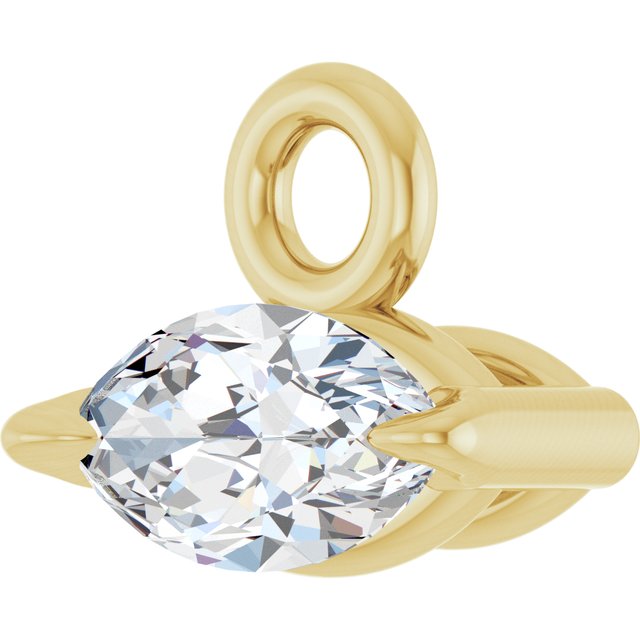 .06 CT Lab-Grown Diamond 2-Prong Claw Dangle
