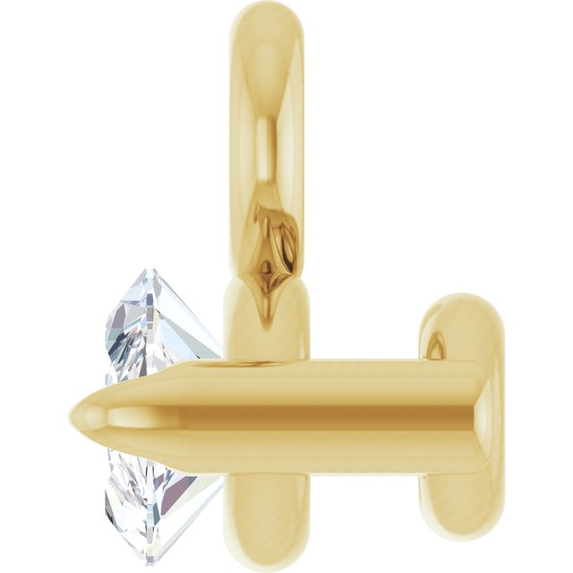 .06 CT Lab-Grown Diamond 2-Prong Claw Dangle