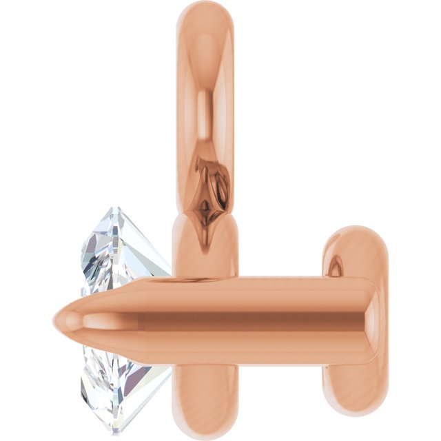 .06 CT Lab-Grown Diamond 2-Prong Claw Dangle