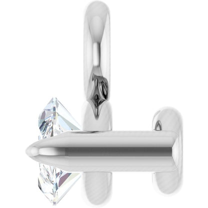 .06 CT Lab-Grown Diamond 2-Prong Claw Dangle
