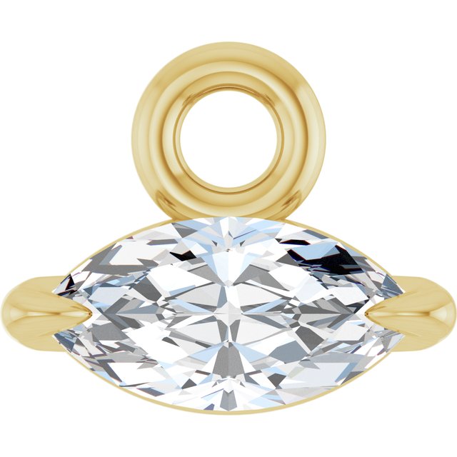 .06 CT Lab-Grown Diamond 2-Prong Claw Dangle
