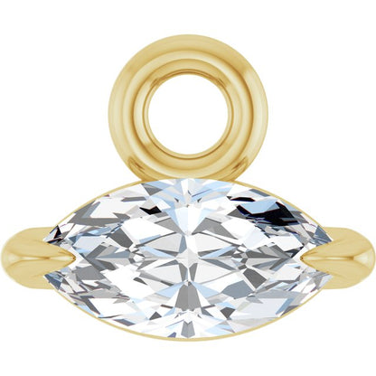 .06 CT Lab-Grown Diamond 2-Prong Claw Dangle