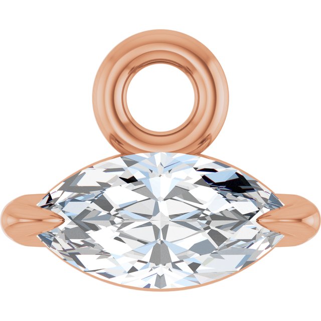 .06 CT Lab-Grown Diamond 2-Prong Claw Dangle