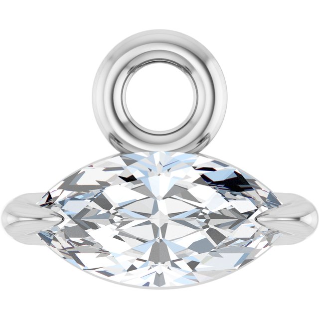 .06 CT Lab-Grown Diamond 2-Prong Claw Dangle