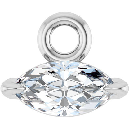 .06 CT Lab-Grown Diamond 2-Prong Claw Dangle