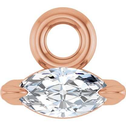 .03 CT Lab-Grown Diamond 2-Prong Claw Dangle