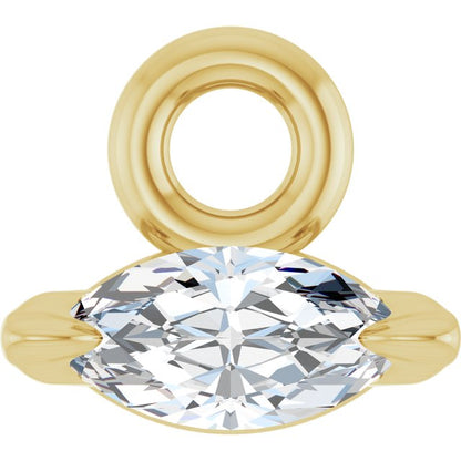 .03 CT Lab-Grown Diamond 2-Prong Claw Dangle