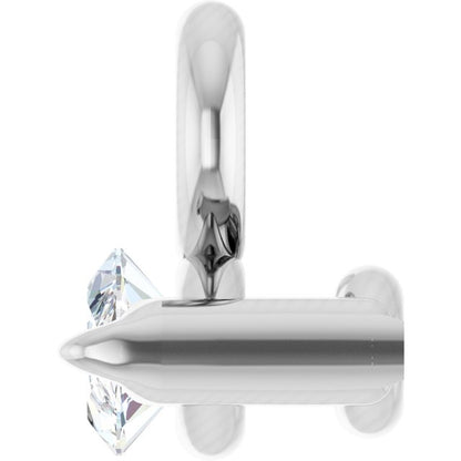 .03 CT Lab-Grown Diamond 2-Prong Claw Dangle