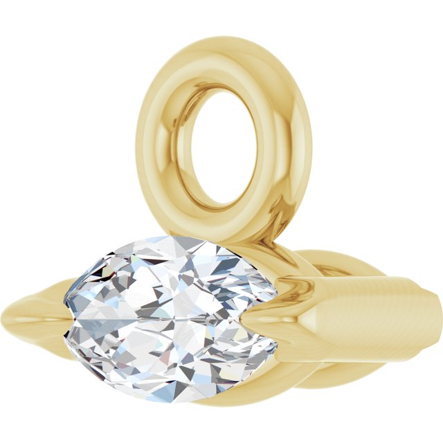 .03 CT Lab-Grown Diamond 2-Prong Claw Dangle