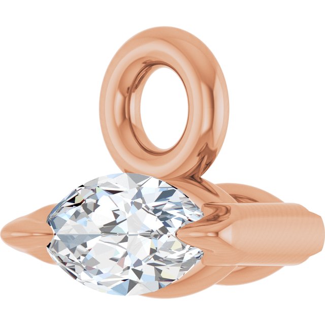 .03 CT Lab-Grown Diamond 2-Prong Claw Dangle