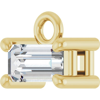 1/8 CT Natural Diamond Dangle, 4.12 mm x 4.7 mm