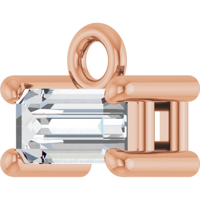1/8 CT Lab-Grown Diamond 4-Prong Dangle