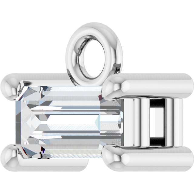1/8 CT Lab-Grown Diamond 4-Prong Dangle