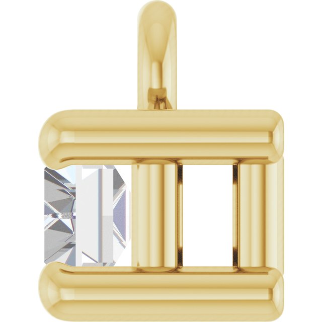 1/8 CT Lab-Grown Diamond 4-Prong Dangle