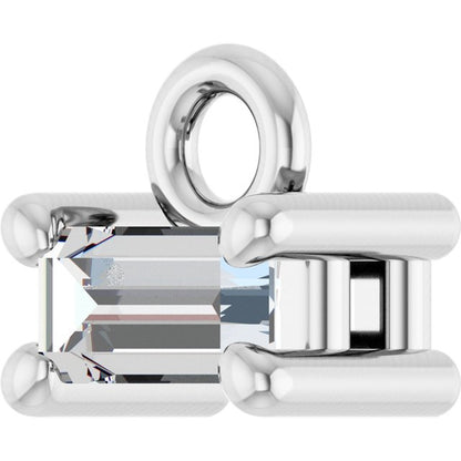 .04 CT Lab-Grown Diamond 4-Prong Dangle