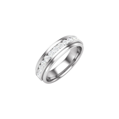 14K White Gold 1/2 CTW Lab-Grown Diamond Channel Set Band