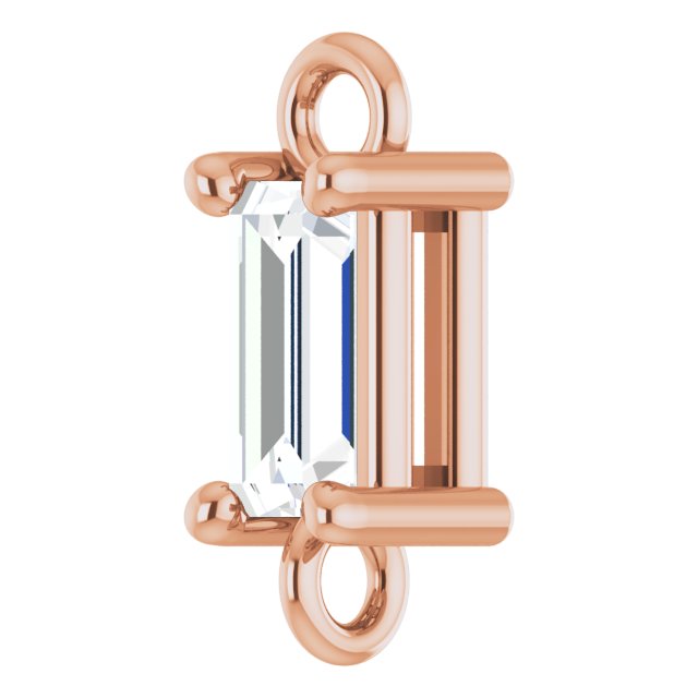1/8 CT Natural Diamond Link, 2.75 mm x 7.5 mm