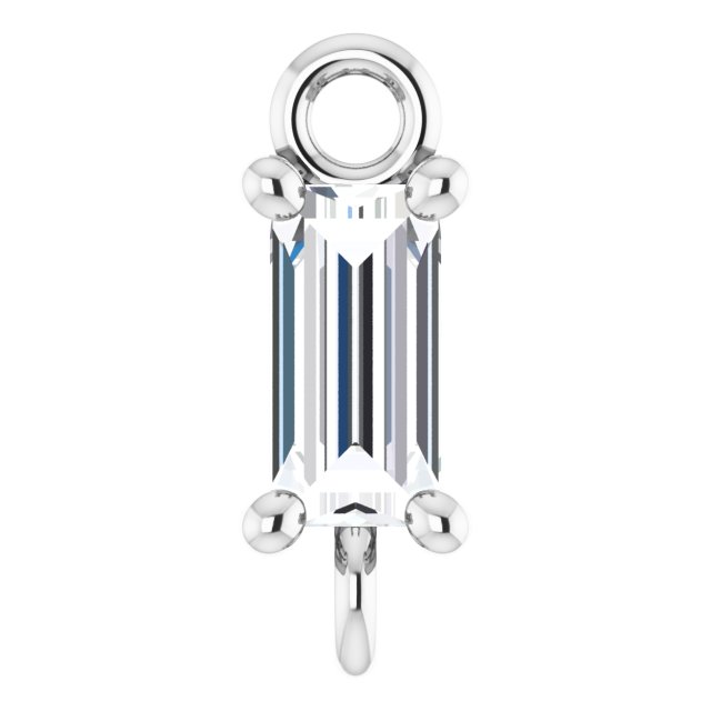 1/8 CT Natural Diamond Link, 2.75 mm x 7.5 mm