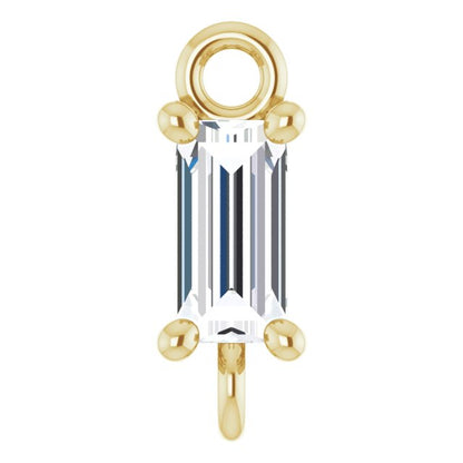 1/8 CT Natural Diamond Link, 2.75 mm x 7.5 mm