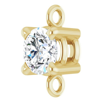 1/4 CTW Natural Diamond Link, 4.3 mm x 7.87 mm