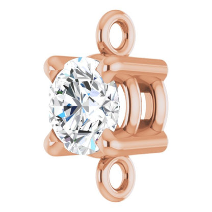1/4 CTW Natural Diamond Link, 4.3 mm x 7.87 mm