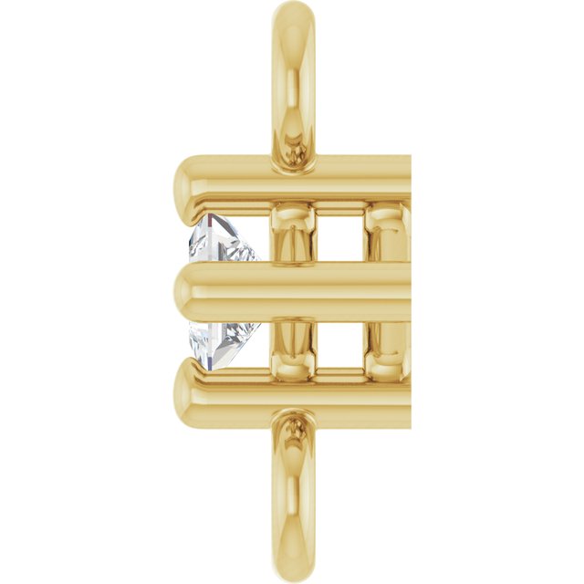 .025 CT Natural Diamond Link, 3.14 mm x 6.66 mm