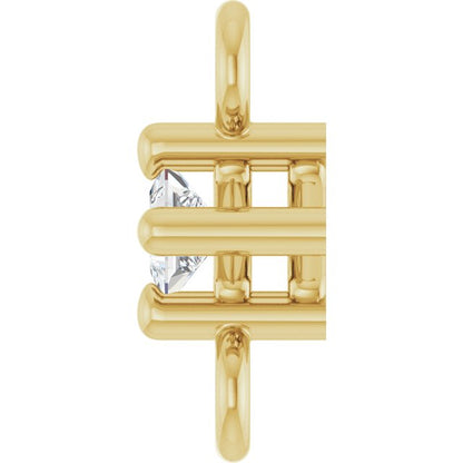 .025 CT Natural Diamond Link, 3.14 mm x 6.66 mm