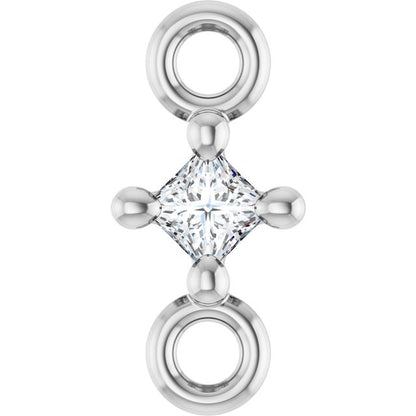 .025 CT Natural Diamond Link, 3.14 mm x 6.66 mm
