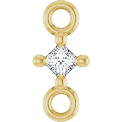 .025 CT Natural Diamond Link, 3.14 mm x 6.66 mm