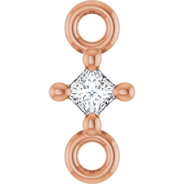 .025 CT Natural Diamond Link, 3.14 mm x 6.66 mm