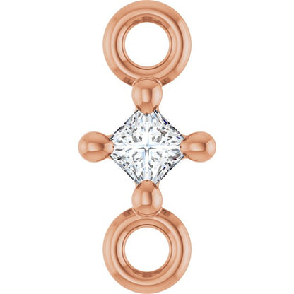 .025 CT Natural Diamond Link, 3.14 mm x 6.66 mm