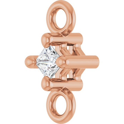 .025 CT Natural Diamond Link, 3.14 mm x 6.66 mm