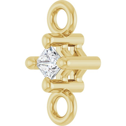 .025 CT Natural Diamond Link, 3.14 mm x 6.66 mm
