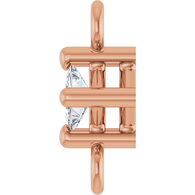 .05 CT Natural Diamond Link, 3.85 mm x 7.38 mm