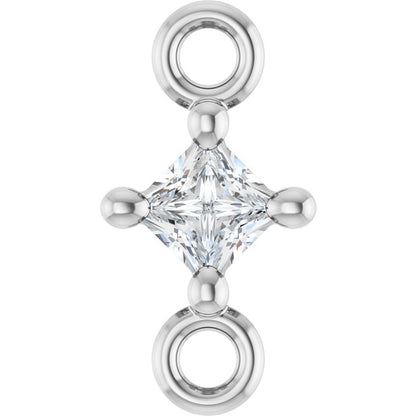 .05 CT Natural Diamond Link, 3.85 mm x 7.38 mm