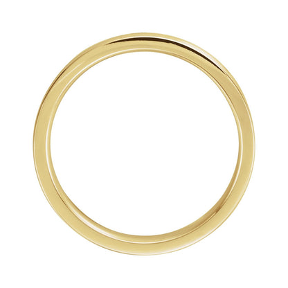 14K Yellow/White/Yellow Gold Grooved Band