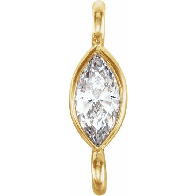 .03 CT Natural Diamond Link, 2 mm x 7.4 mm