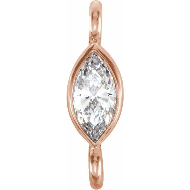 .05 CT Natural Diamond Link, 2.5 mm x 7.9 mm