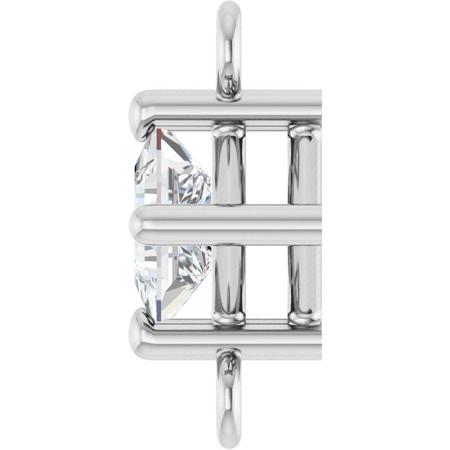 1/6 CTW Natural Diamond Link, 5.36 mm x 8.88 mm
