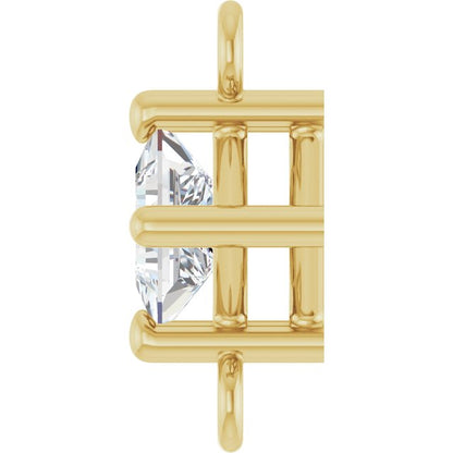 1/6 CTW Natural Diamond Link, 5.36 mm x 8.88 mm