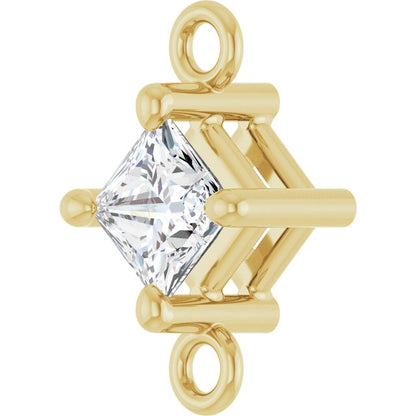 1/6 CTW Natural Diamond Link, 5.36 mm x 8.88 mm