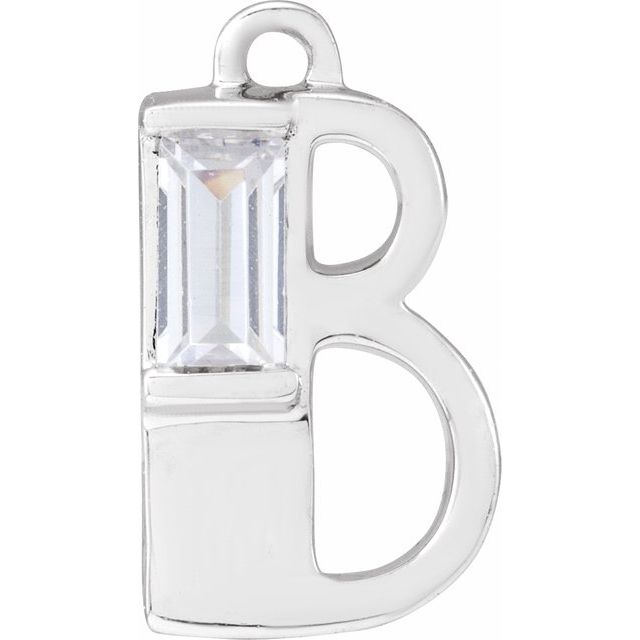 .09 CT Lab-Grown Diamond Initial Dangle
