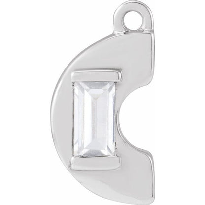 .09 CT Lab-Grown Diamond Initial Dangle