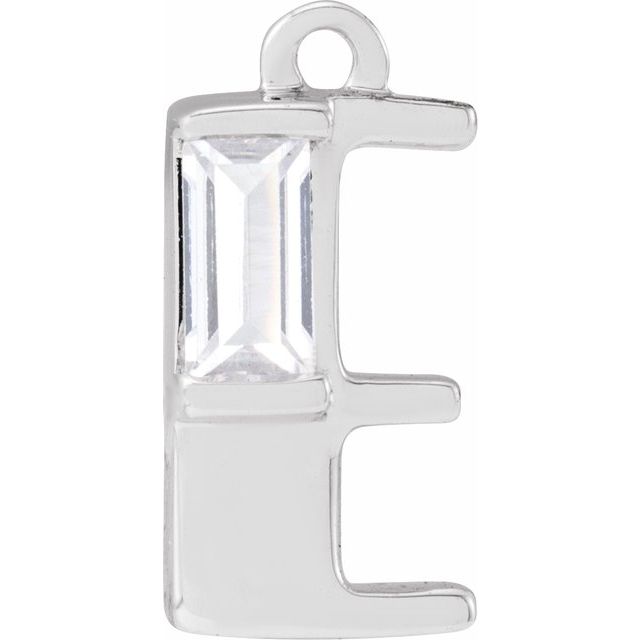 .09 CT Lab-Grown Diamond Initial Dangle