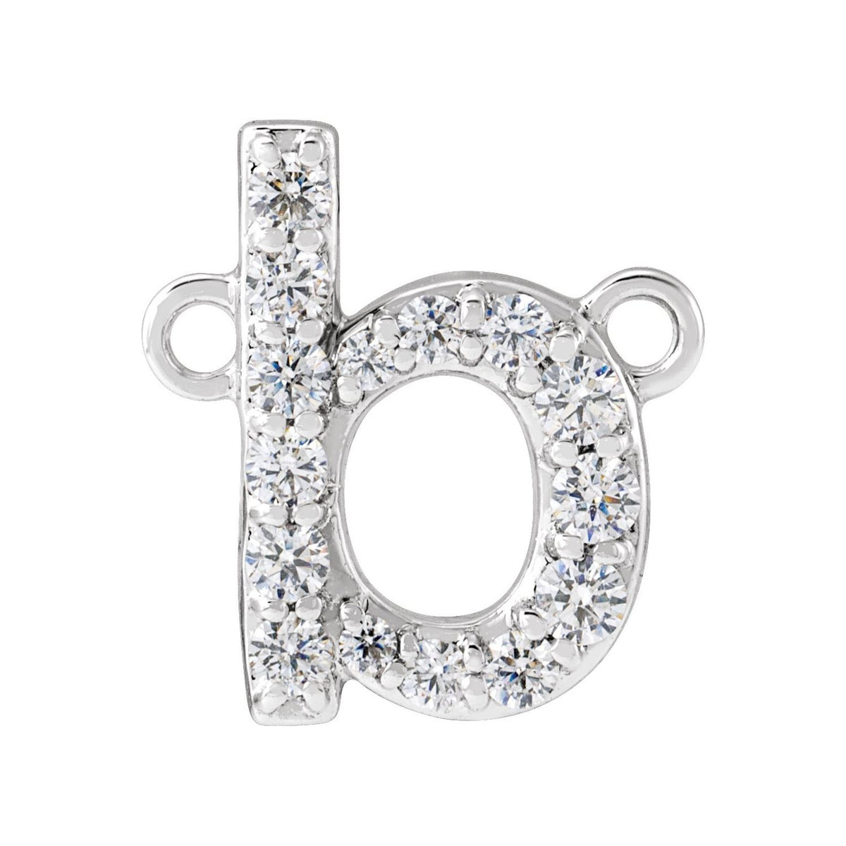 1/8 CTW Lab-Grown Diamond Initial Necklace Center