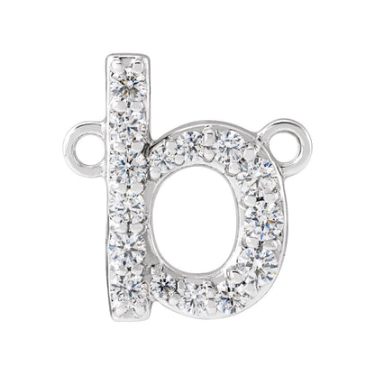 1/8 CTW Lab-Grown Diamond Initial Necklace Center
