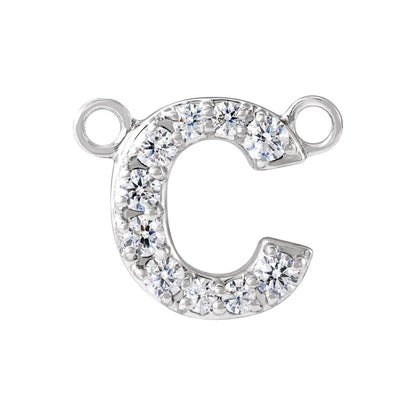 1/10 CTW Lab-Grown Diamond Initial Necklace Center