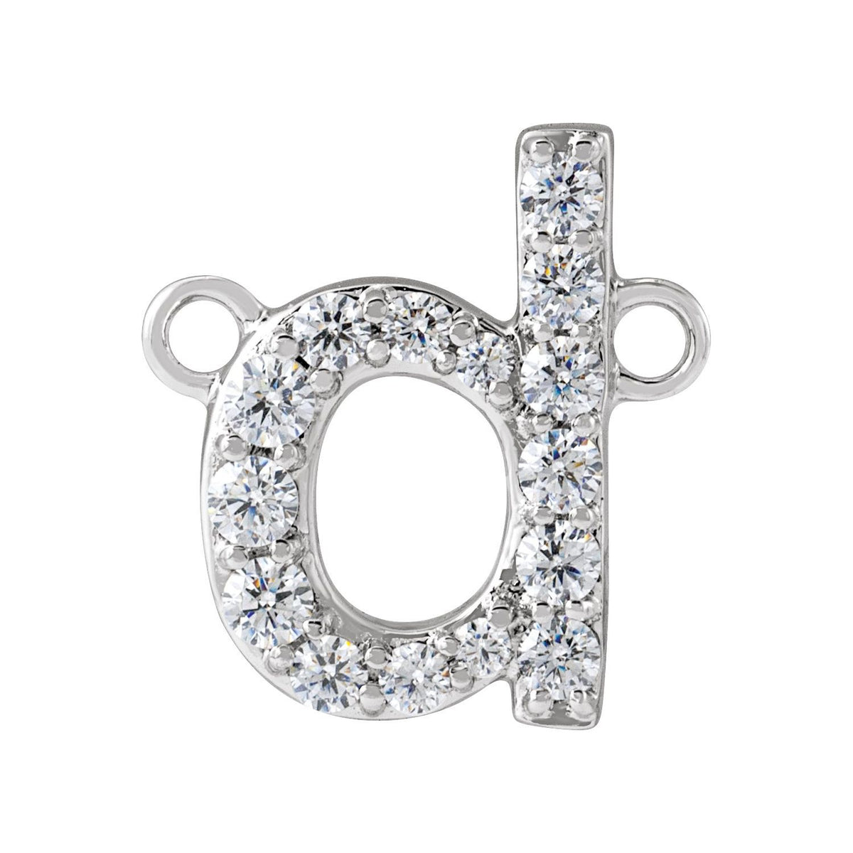 1/8 CTW Lab-Grown Diamond Initial Necklace Center