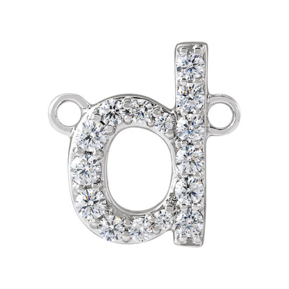 1/8 CTW Lab-Grown Diamond Initial Necklace Center