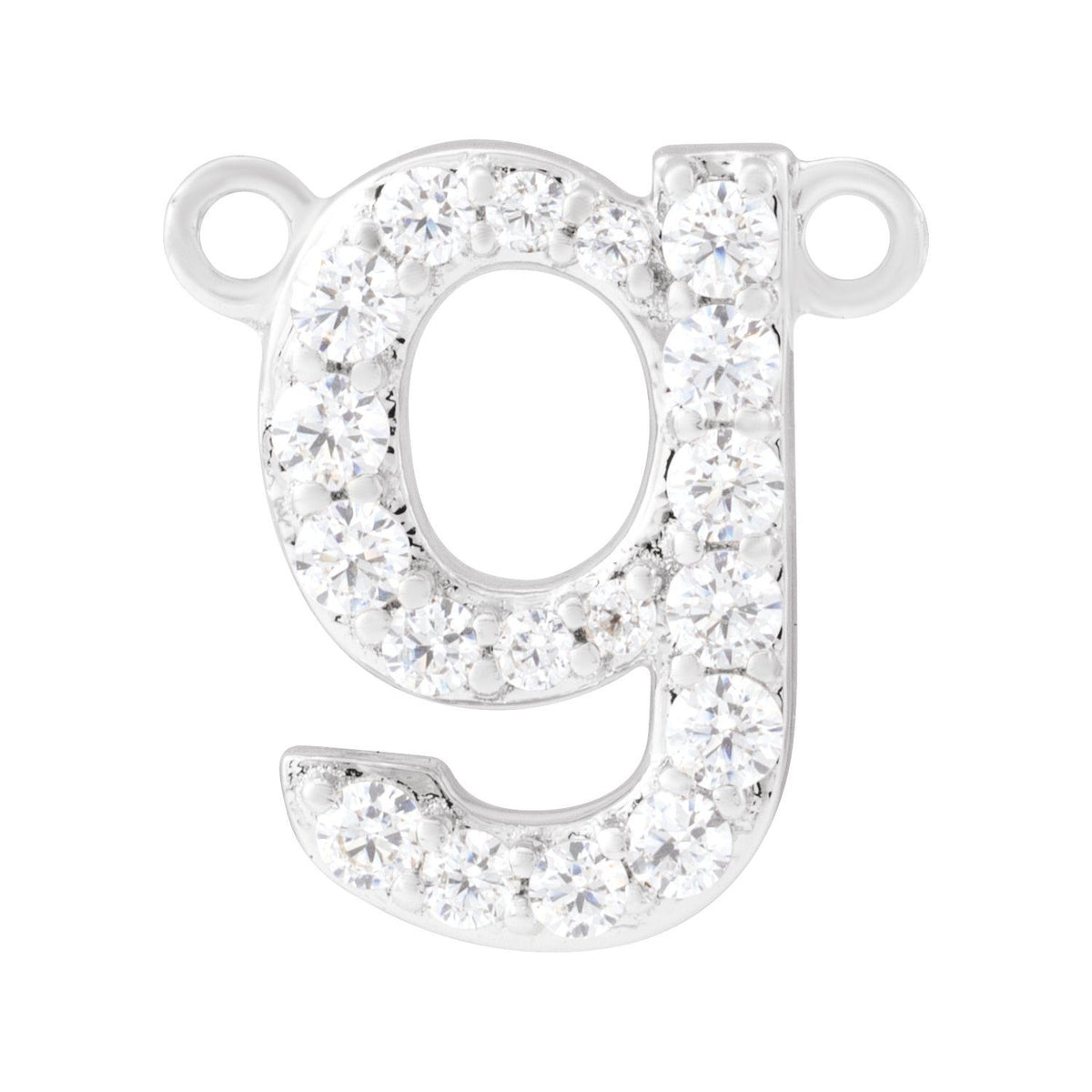 1/7 CTW Lab-Grown Diamond Initial Necklace Center
